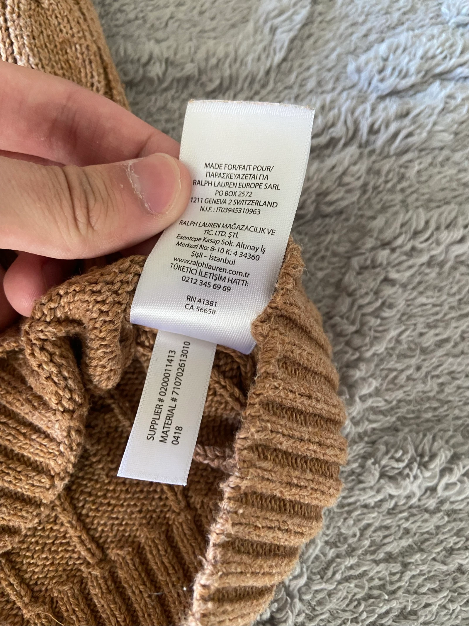 Polo Ralph Lauren Twisted Sweater – Beige – Size M – photo 11